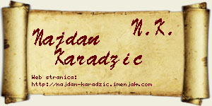Najdan Karadžić vizit kartica